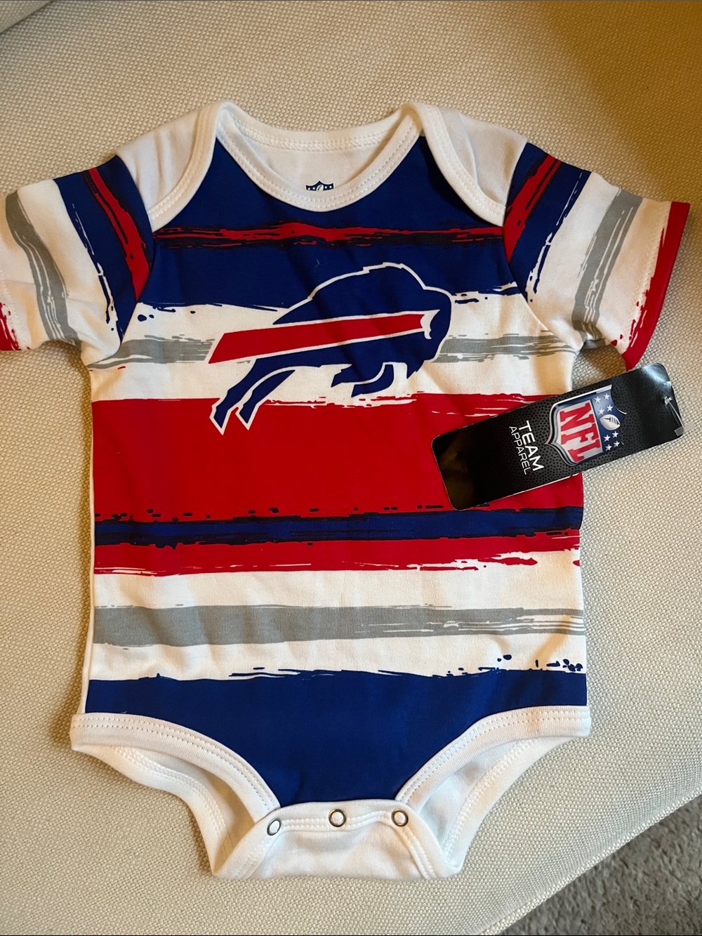 NFL Buffalo Bills Baby Bodysuit in Red, Blue, White